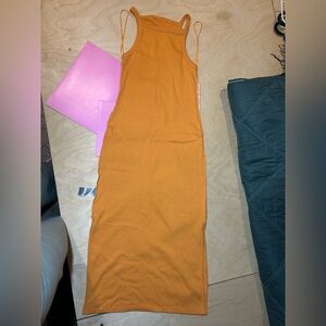 Old Navy Vibrant Orange Midi Dress